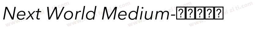 Next World Medium字体转换